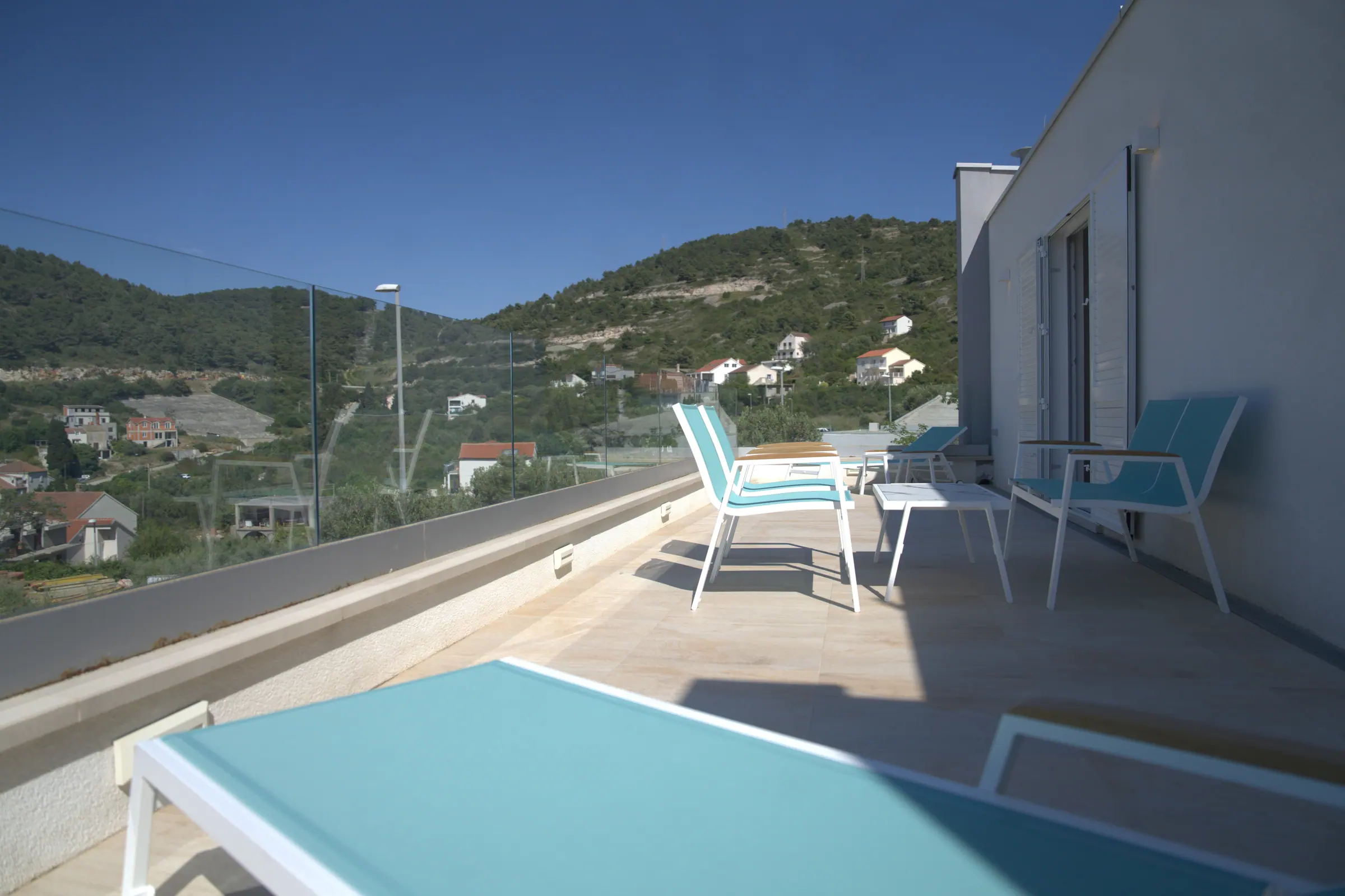 Terrasse, Villa Diamond, Blue Villas, Insel Vis