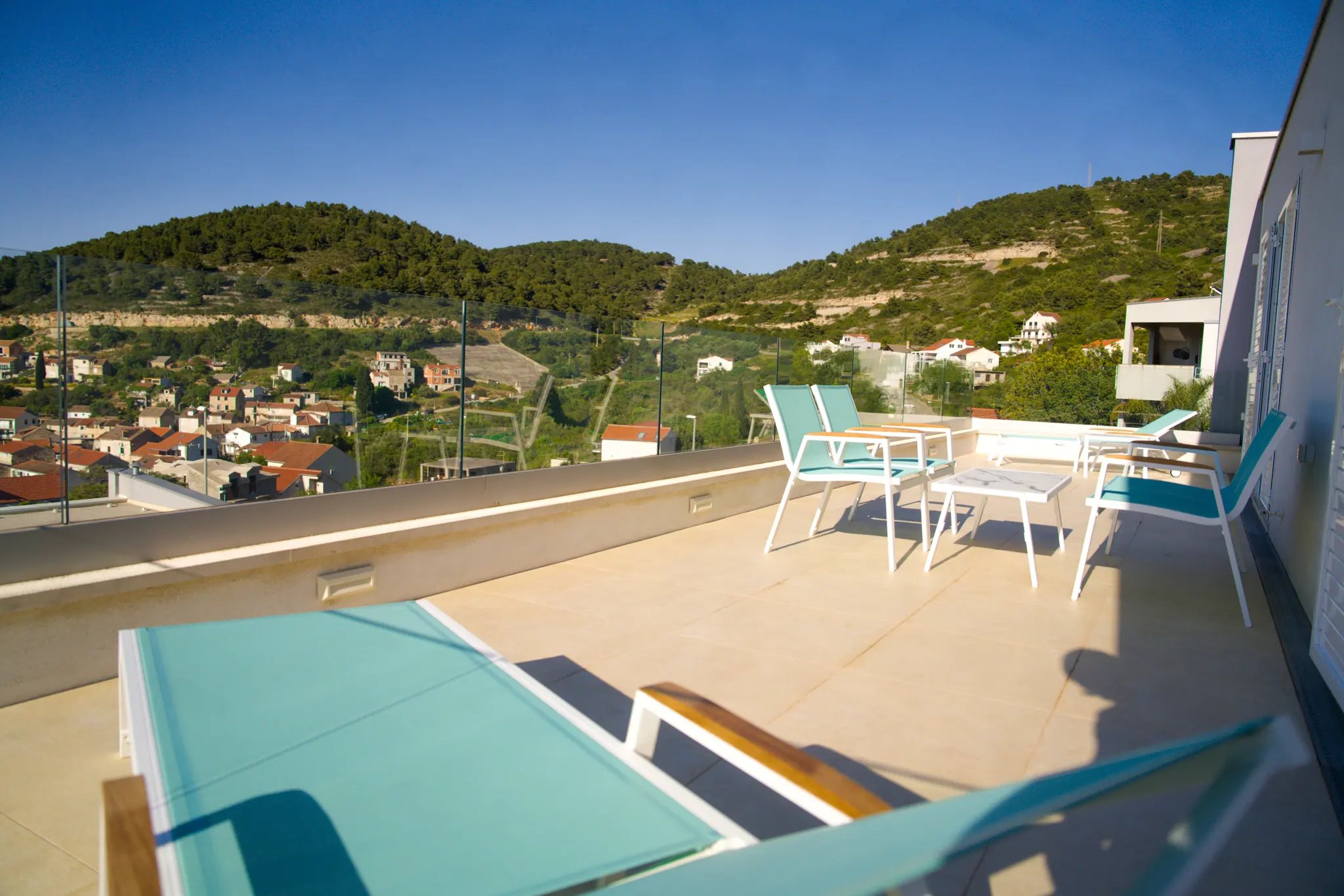 Terrasse, Villa Onix, Blue Villas, Insel Vis